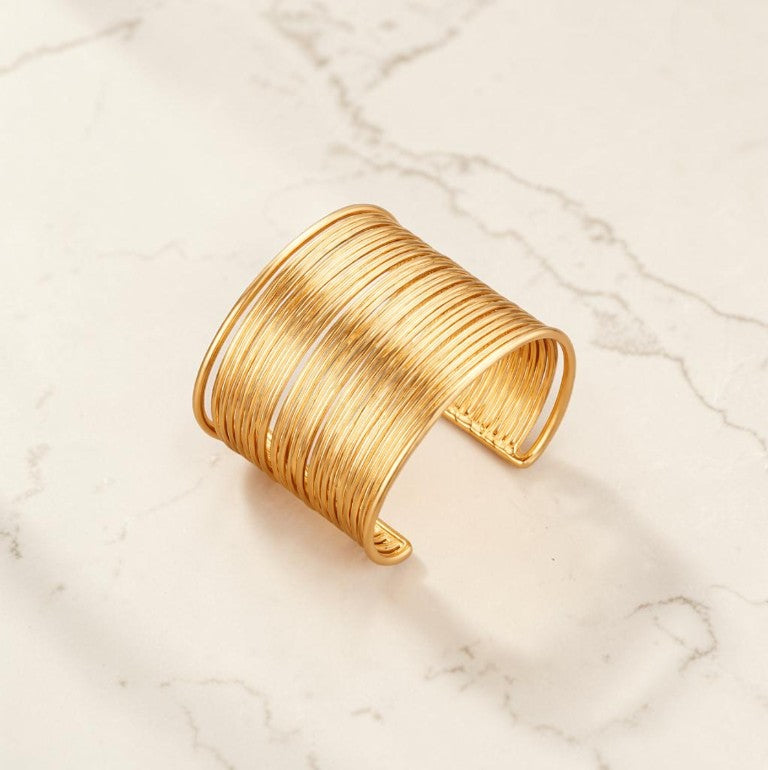 Elegante Vintage Armband - Statement Piece, Manchetearmband met Multidraad