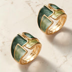 Elegante Gouden Ring Dames, 18K Verguld Sterling Zilver