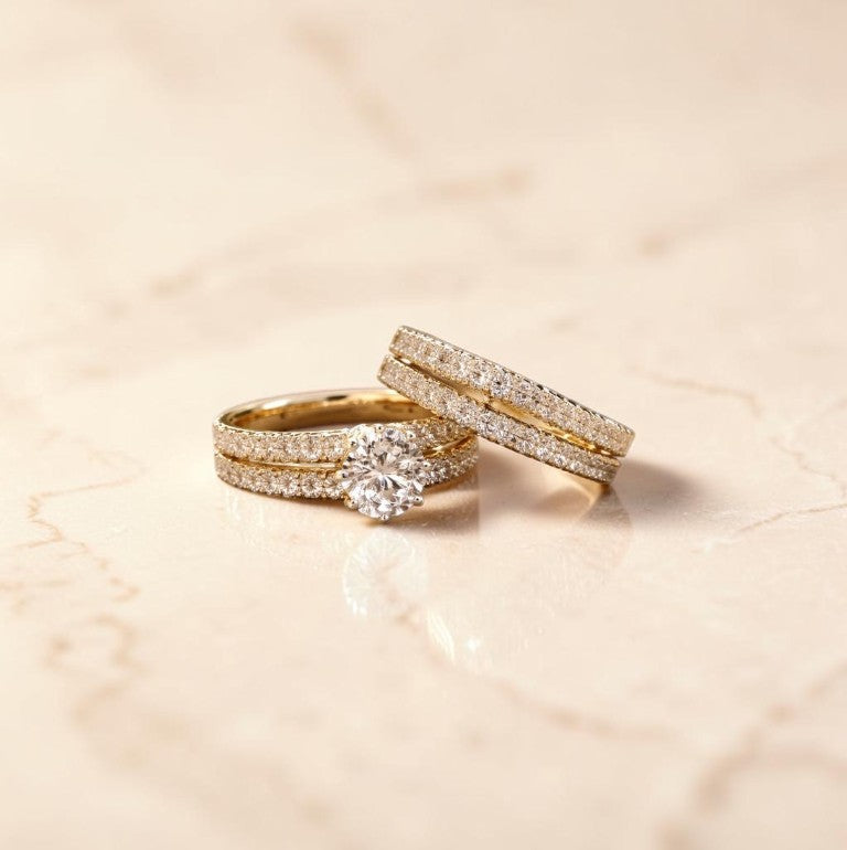 Eterna – Ringen Set 18K Verguld, Elegante Ringen voor Dames