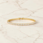 Lustra – Luxe Goudkleurige Moissaniet Armband voor Vrouwen, 18K Vergulding