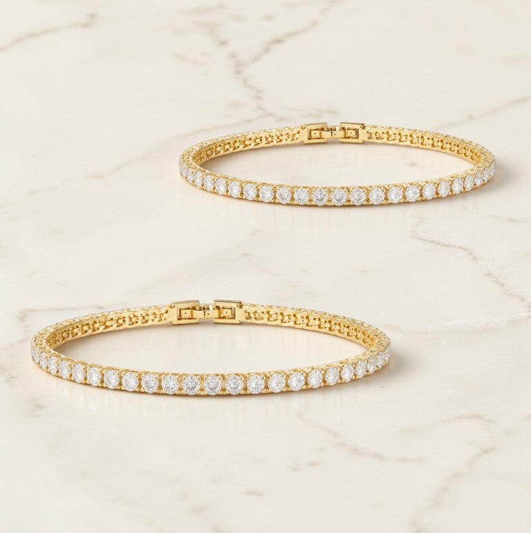 Lustra – Luxe Goudkleurige Moissaniet Armband voor Vrouwen, 18K Vergulding