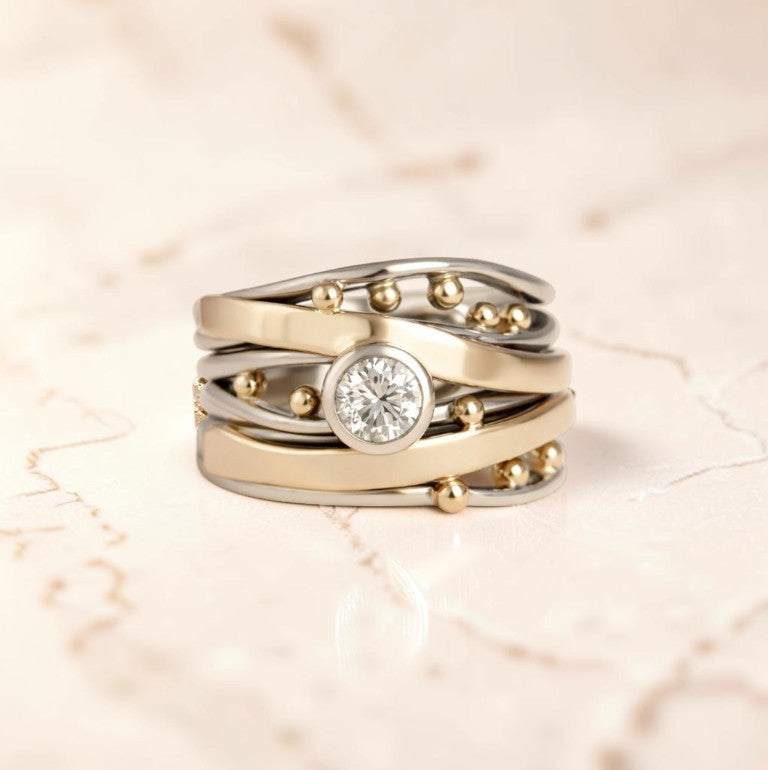 Zikornia - Vintage Ring, 18K Verguld