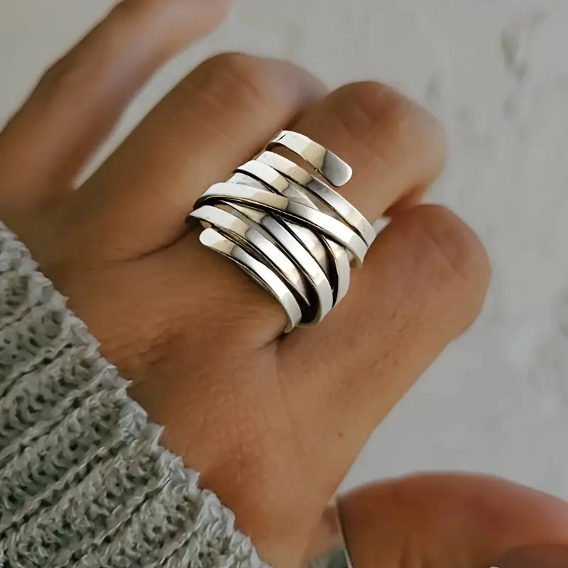Vintage – Zilveren Wikkelring 18K Verguld | Tijdloze Stijl voor Vrouwen 2